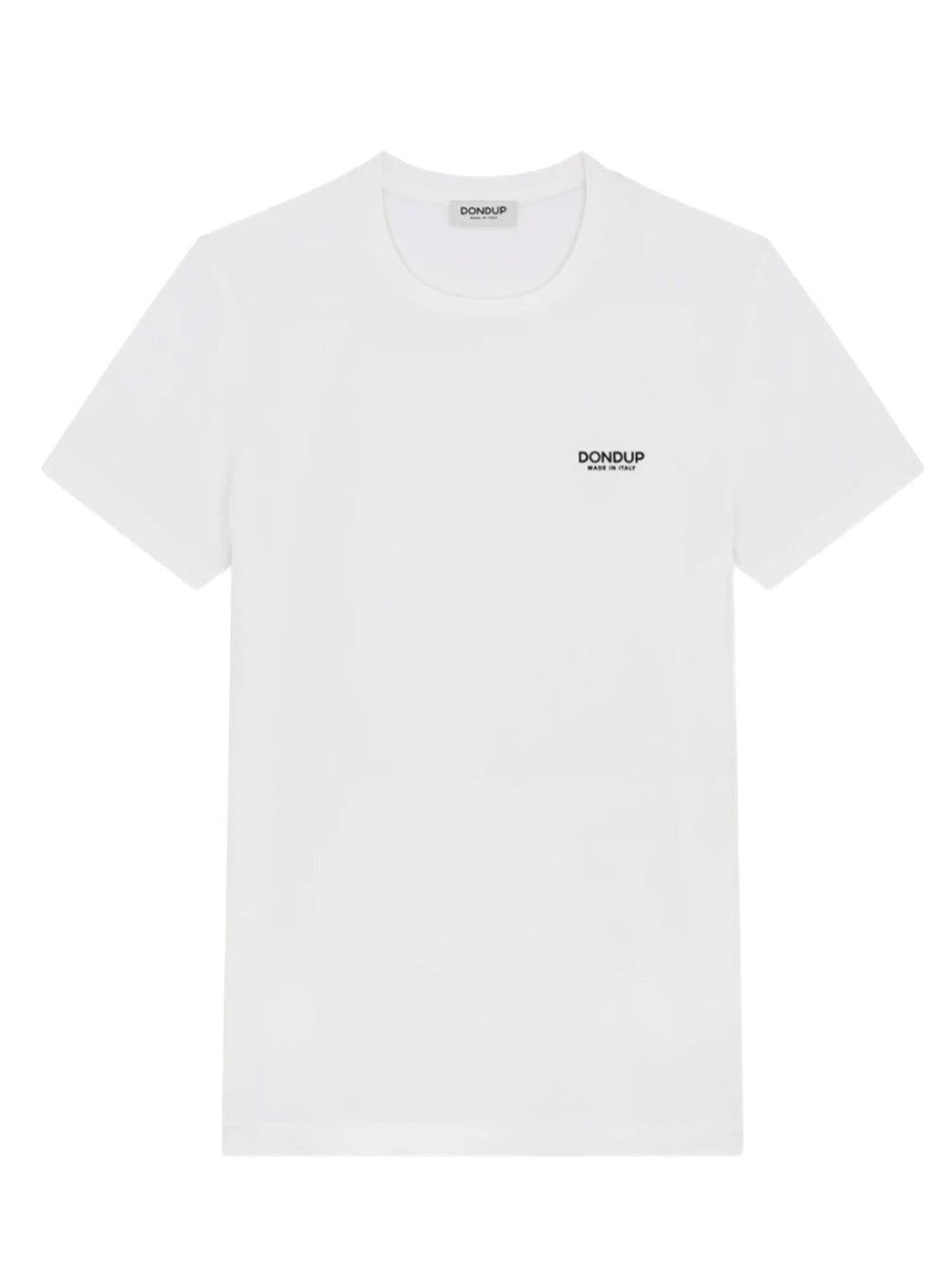 T-shirt bianca mini logo petto US198JF0336UDU6DU 000 DONDUP