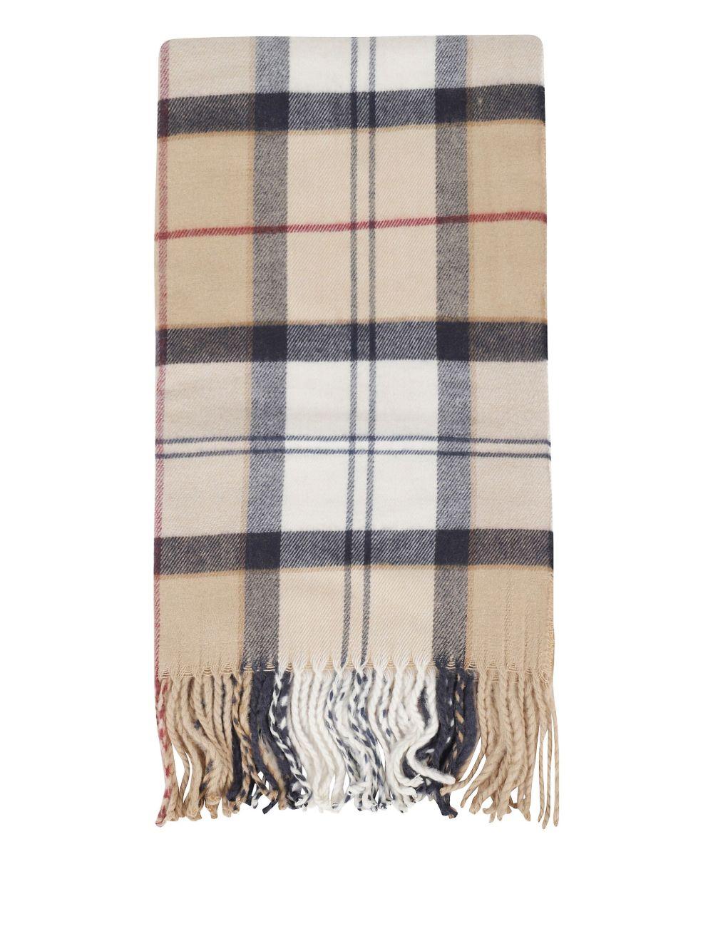 Set Sciarpa e Berretto con Pompon in Maglia Tartan LGS0054 BE31 BARBOUR