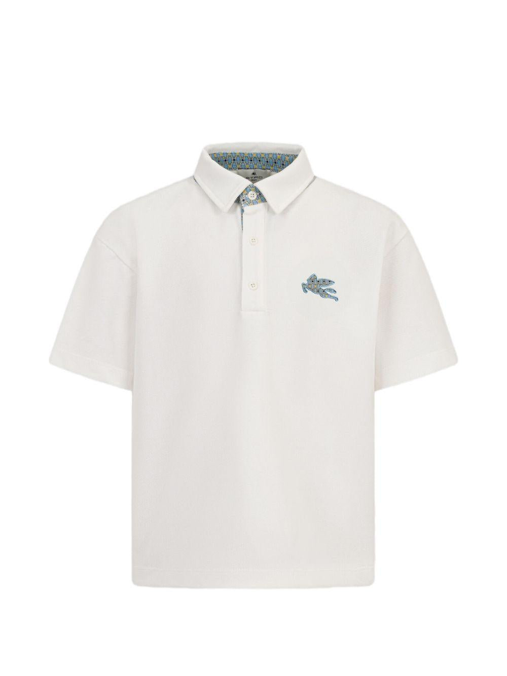Polo con colletto a contrasto GY8P01Z0022 101 ETRO KIDS