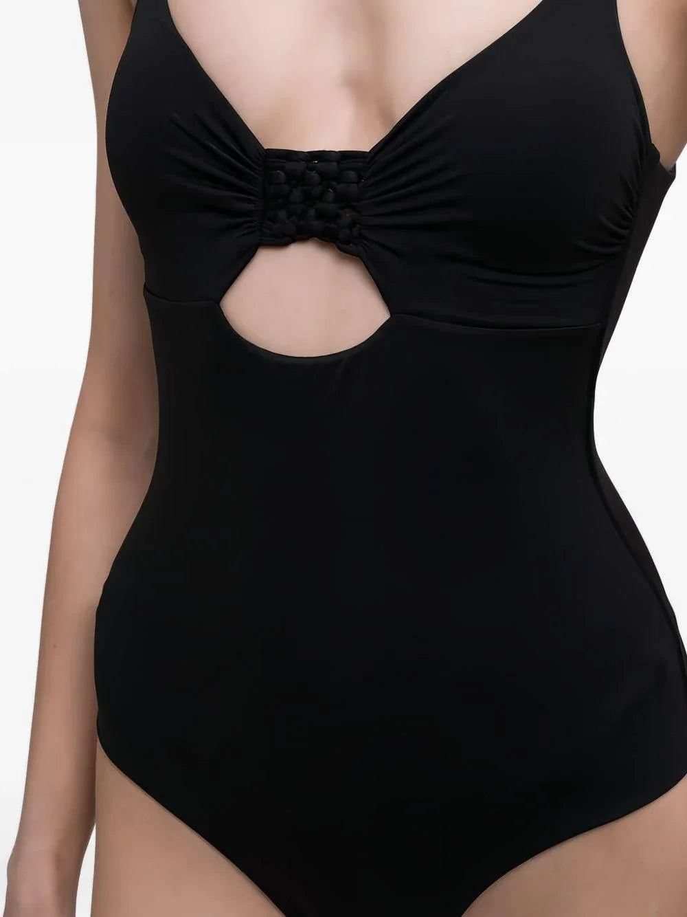 Costume intero bianco in microfibra con intrecci - Preludio Moda