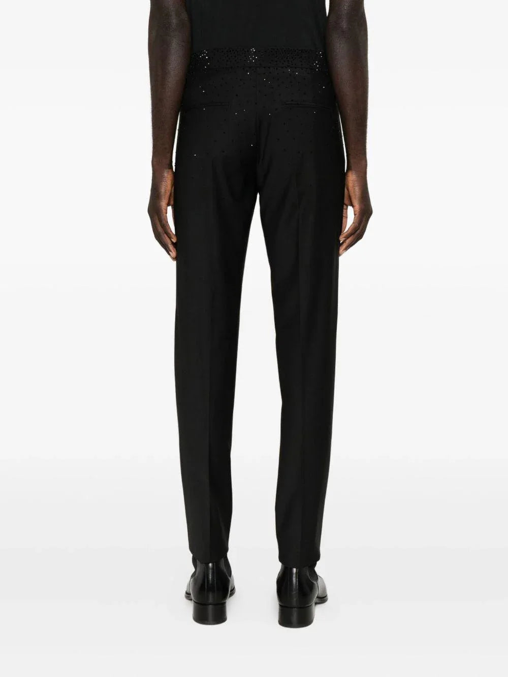 Pantaloni neri slim con strass - Preludio Moda