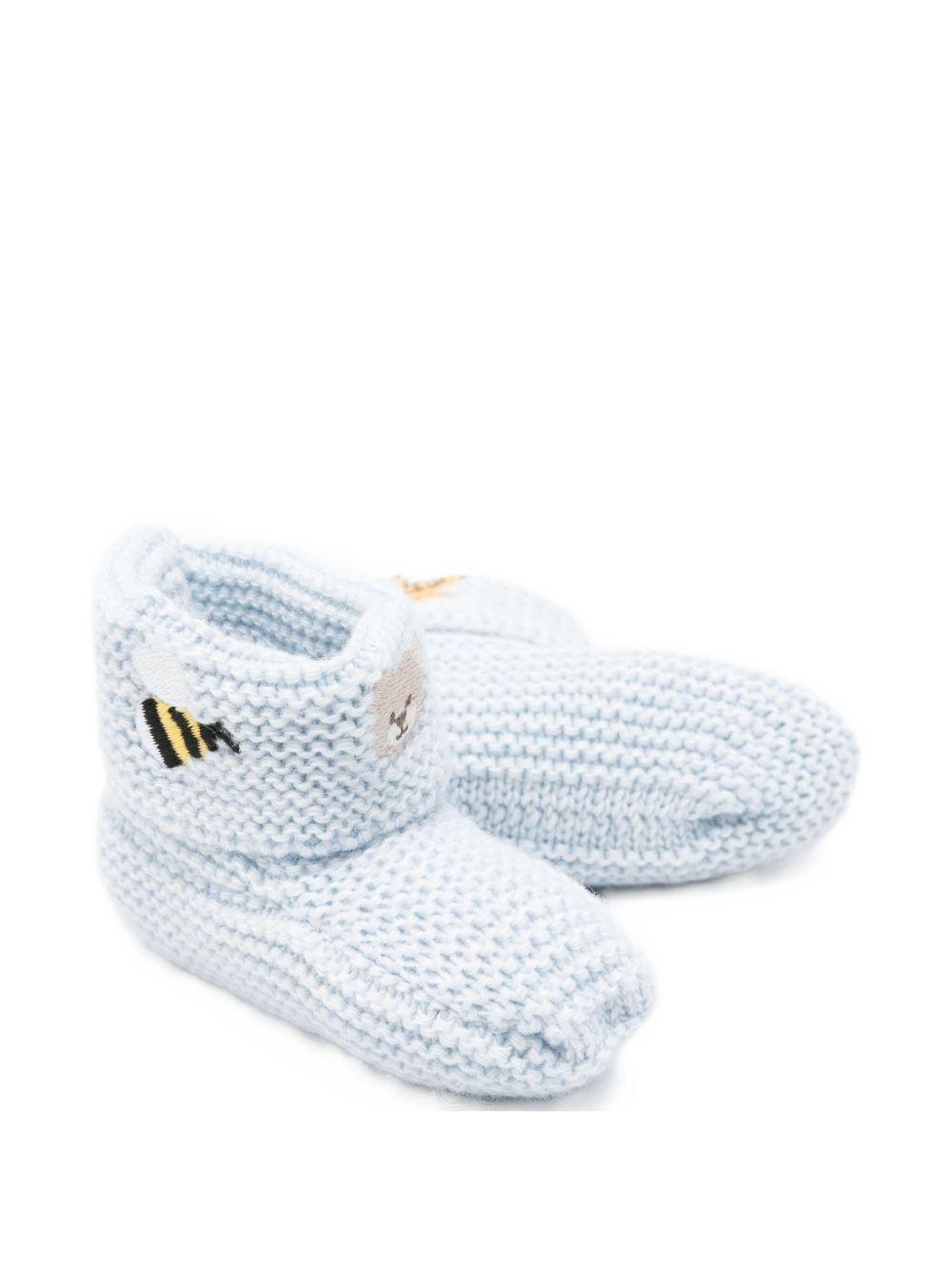 Slippers azzurre con ricamo - Preludio Moda