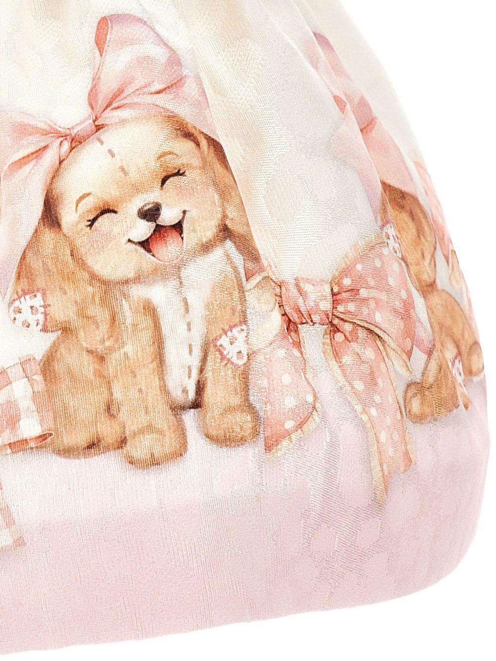 Gonna bianca svasata con stampa grafica e vita elasticizzata 31F7016651 0190 MONNALISA KIDS