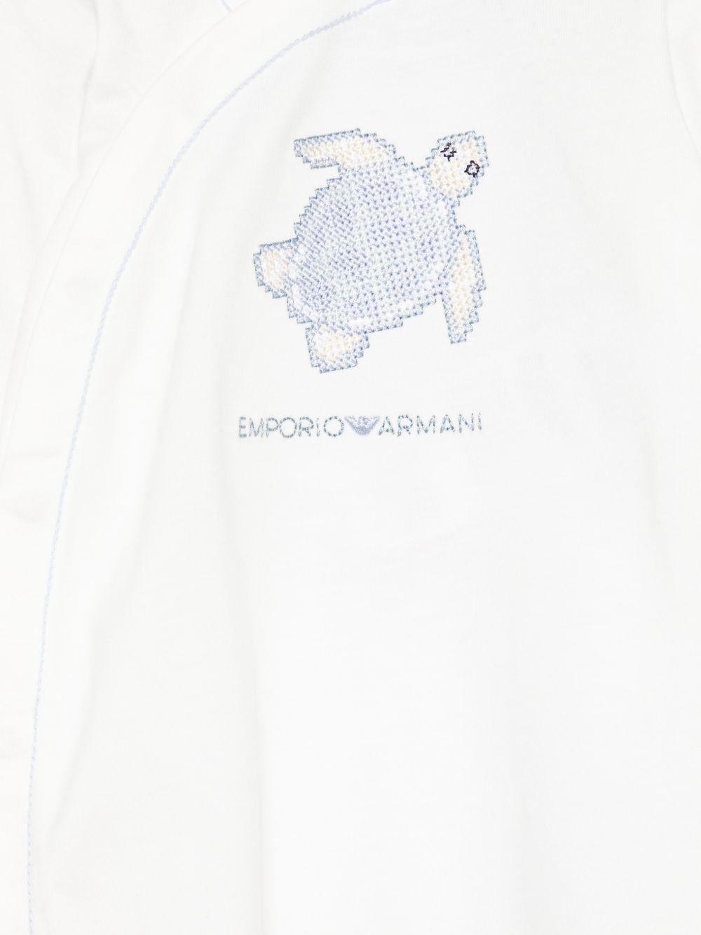Tutina in cotone con piedi EY000177AF22121 M0025 EMPORIO ARMANI KIDS
