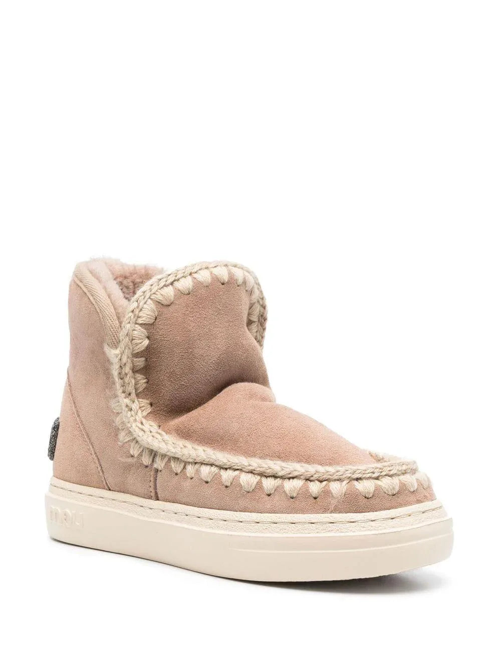 Sneaker Eskimo bold logo glitter cammello - Preludio Moda