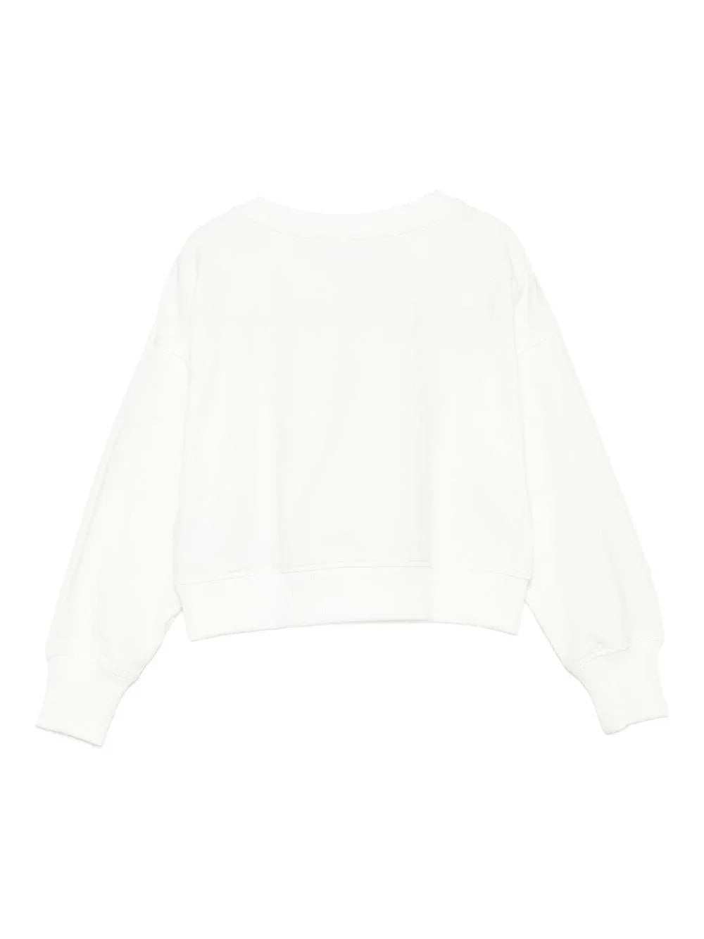 Felpa Bianca Girocollo con Stampa Orsetto - Preludio Moda