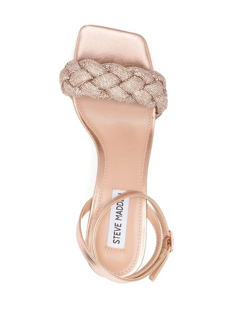 Sandali fascia treccia oro rosa - Preludio Moda