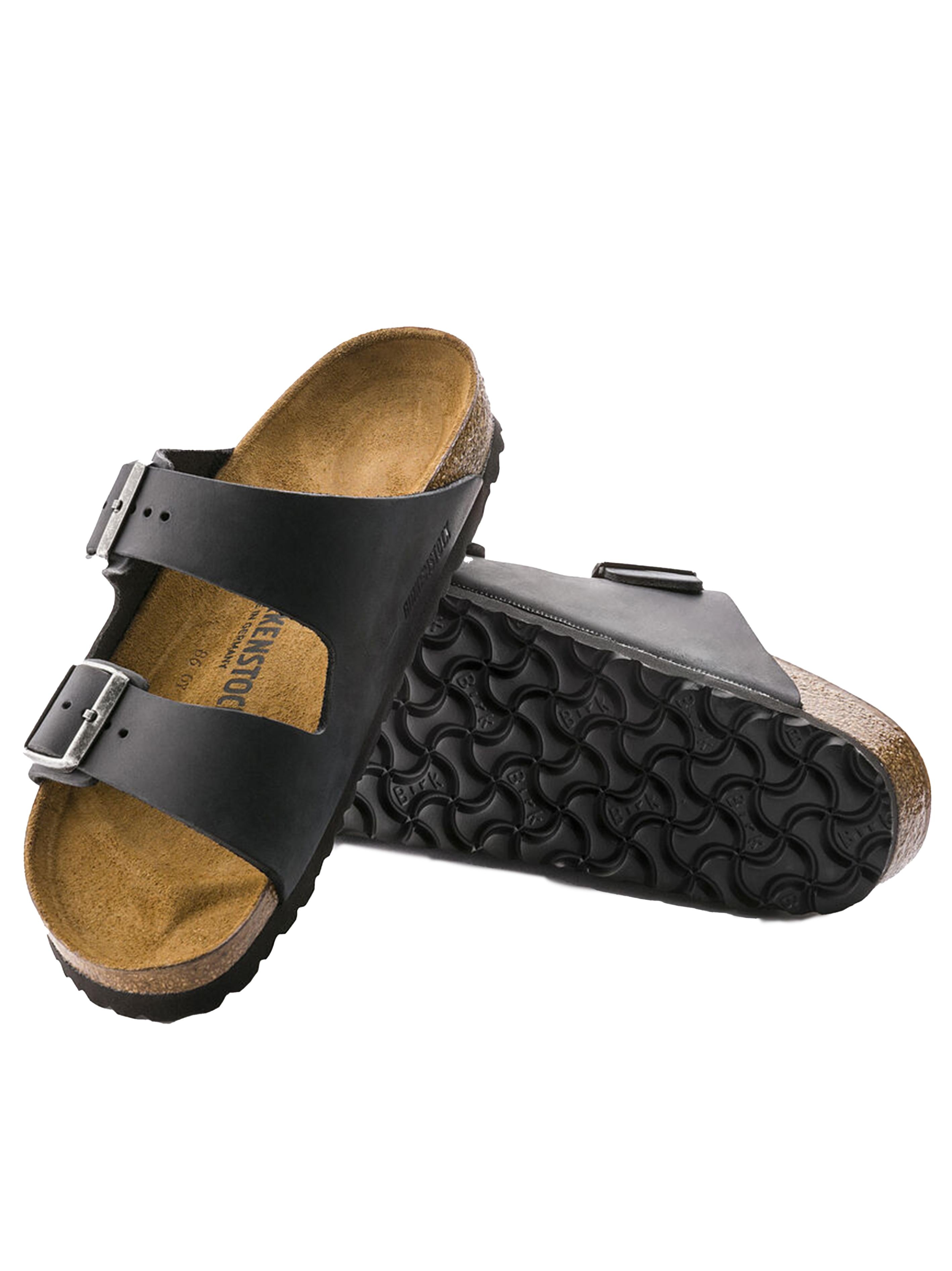 Sandali Arizona pelle oliata neri 0552113 BLACK BIRKENSTOCK