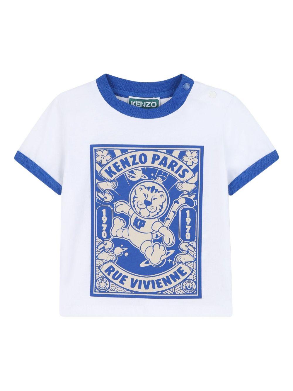 Set di Due T-shirt con Stampa Tigre e Logo K61298 N50 KENZO KIDS