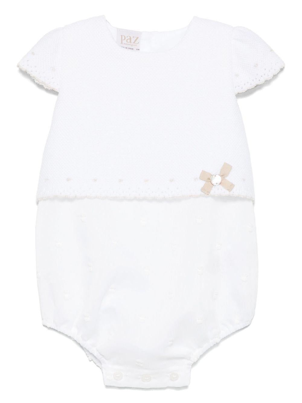 Tutina bianca in maglia 005122717 0179H82 PAZ RODRIGUEZ KIDS