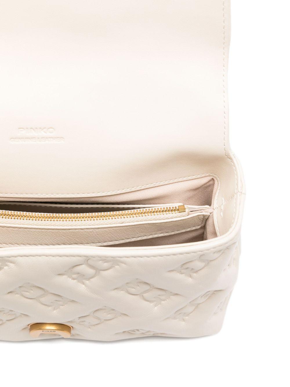 Borsa Tote Bianca Mini con Dettaglio Love Birds 100044A2JX Z14Q PINKO