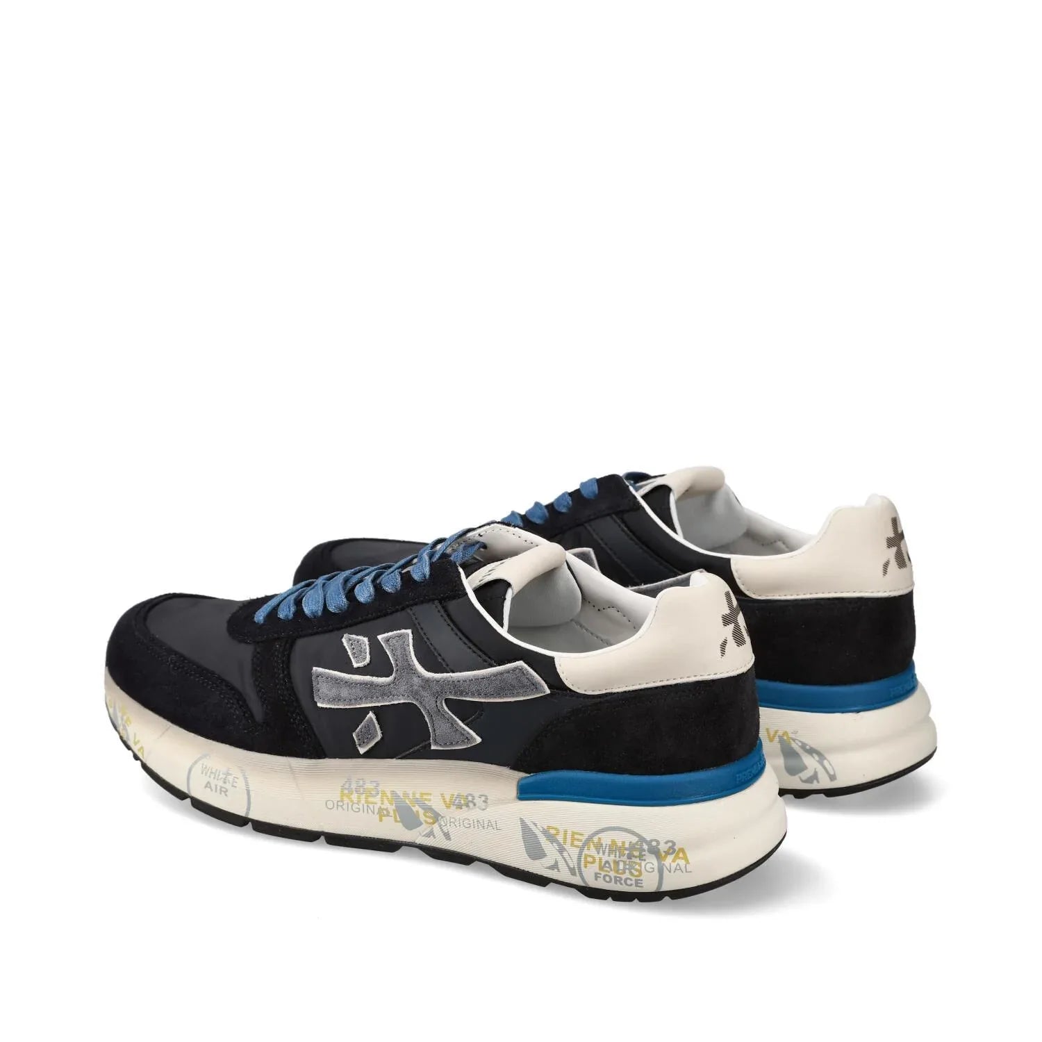 Sneakers Mick in Camoscio e Nylon Blu Scuro - Preludio Moda