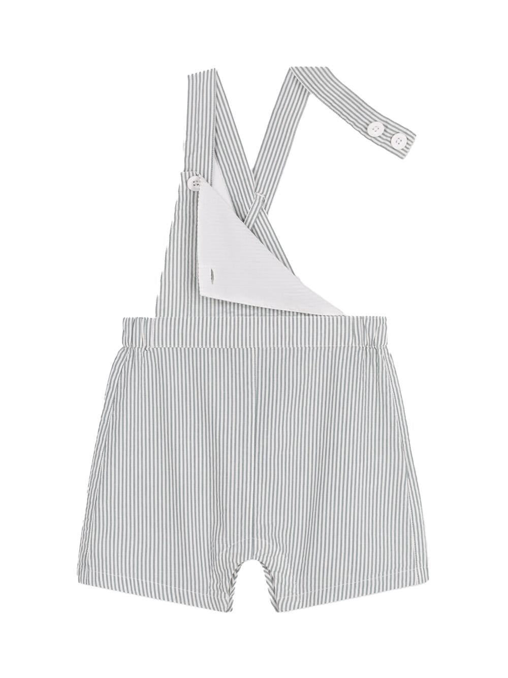 Salopette grigia a righe A0CVA 01 PETIT BATEAU KIDS