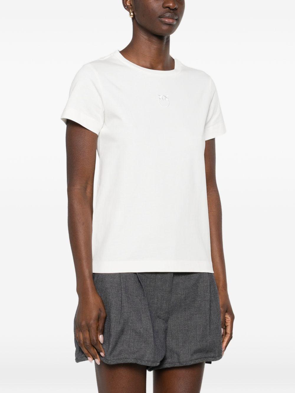 T-shirt girocollo in cotone 100355A339 Z05 PINKO