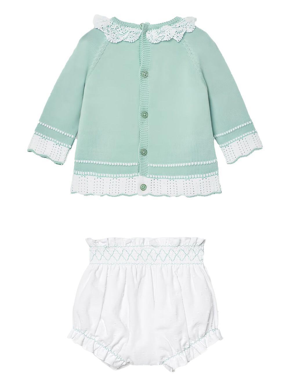Completo in maglia verde acqua (2pz) 103122535 1301H82 PAZ RODRIGUEZ KIDS