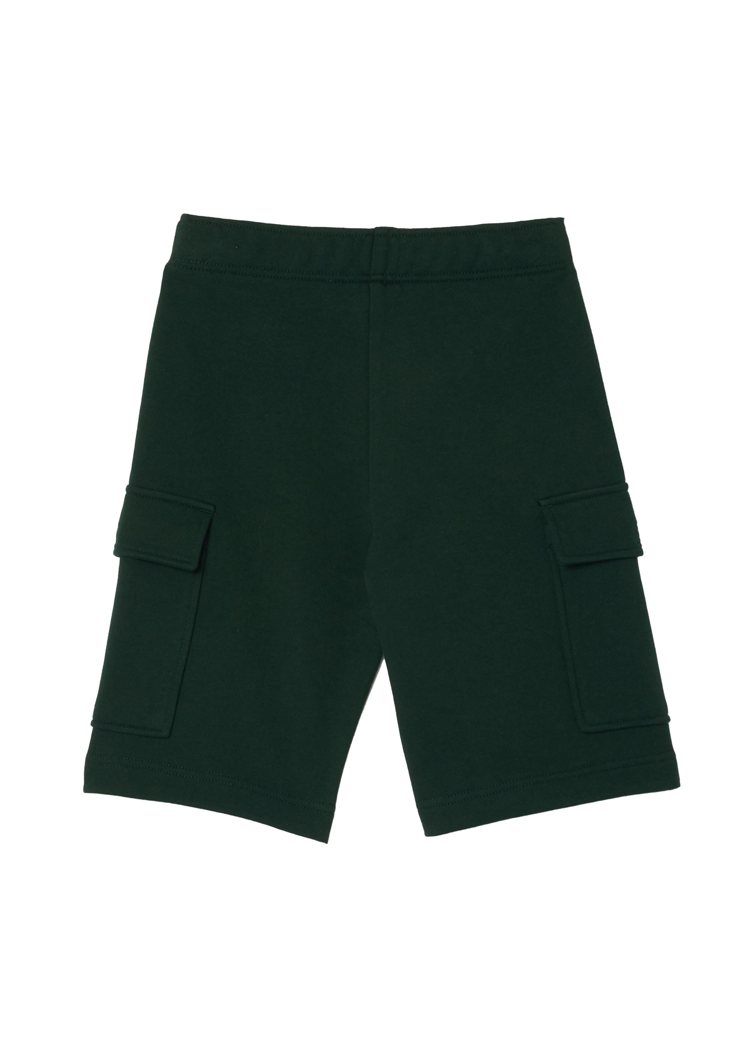 Bermuda cargo verde scuro mini logo GJ7372 YZP LACOSTE KIDS