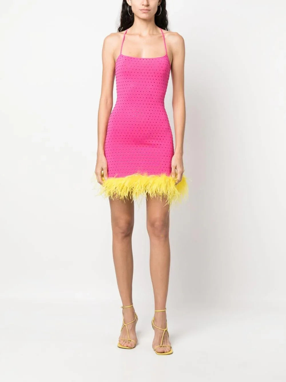 Abito Party fucsia con strass - Preludio Moda