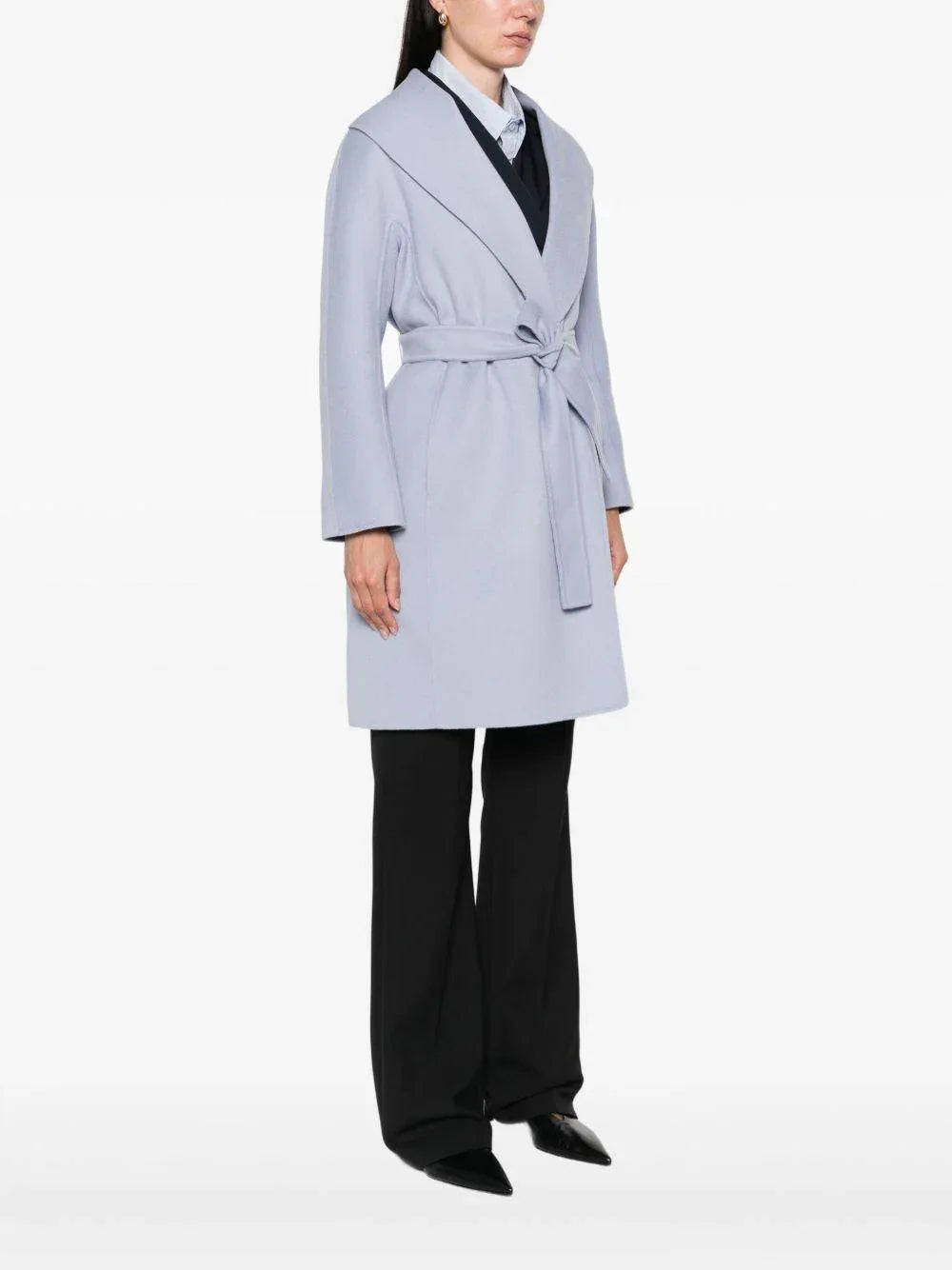 Cappotto a Portafoglio con Cintura - Preludio Moda