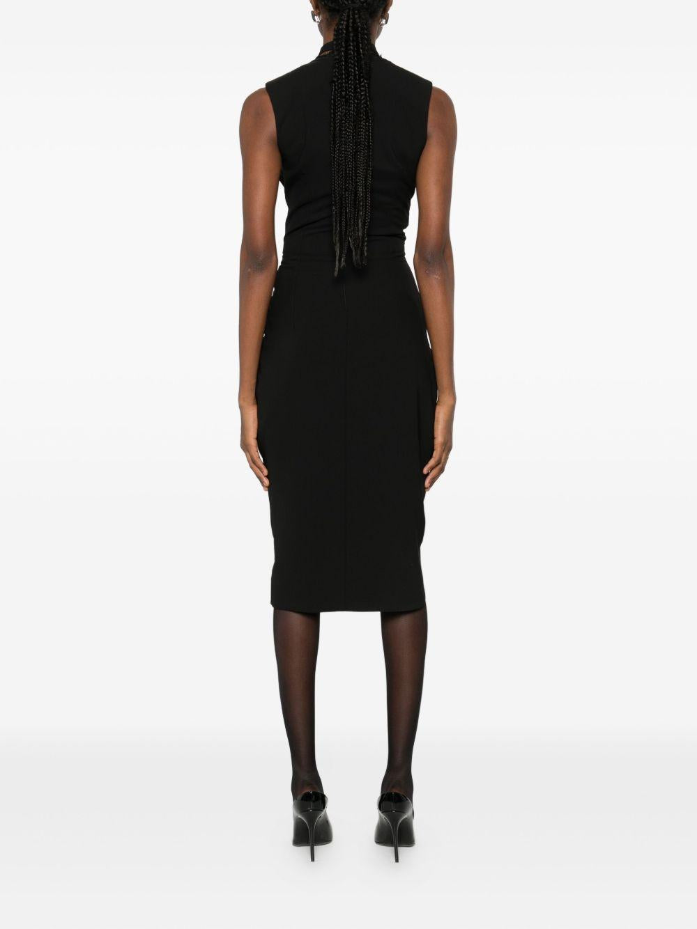 Abito Midi Senza Maniche con Pizzo E00760 NERO BABYLON EUREKA
