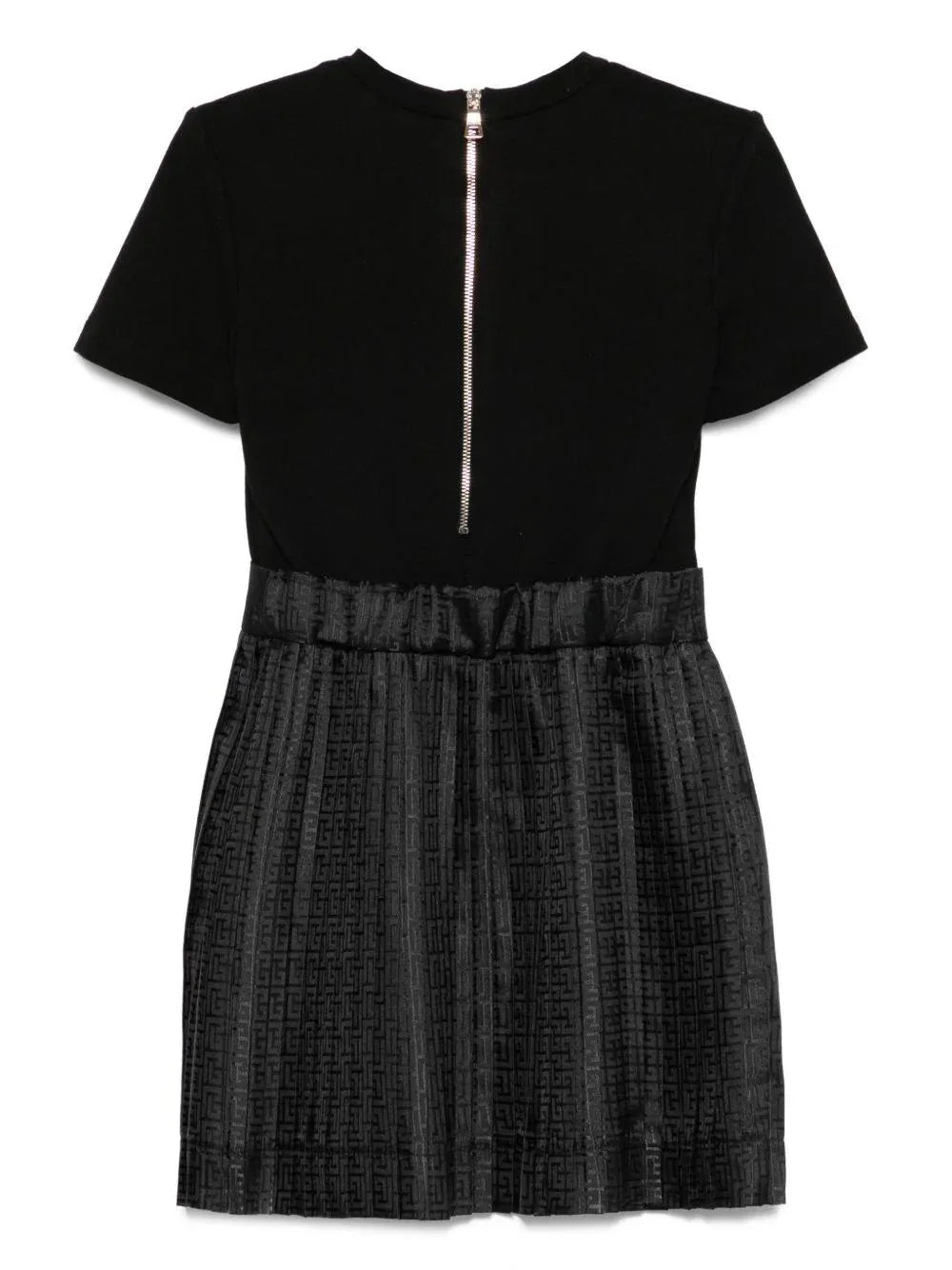 Abito Nero Plissettato con Logo - Preludio Moda