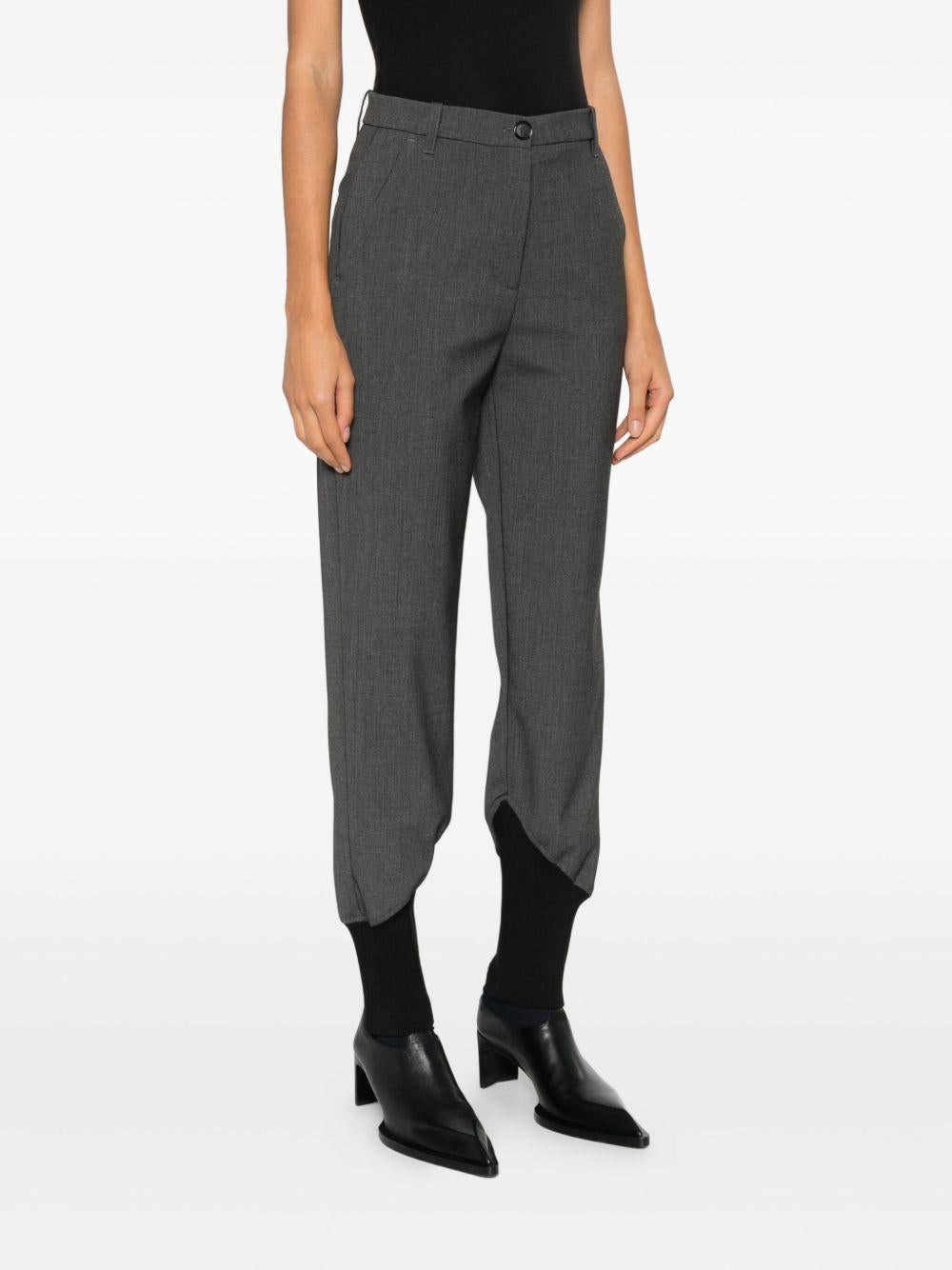 Pantaloni grigi con inserti e chiusura a bottoni 106120A2ZT I90 PINKO