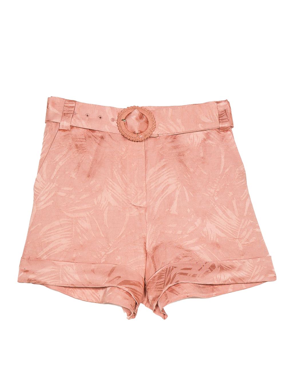 Short corallo con fantasia palme in raso 251TT2173 12364 TWINSET
