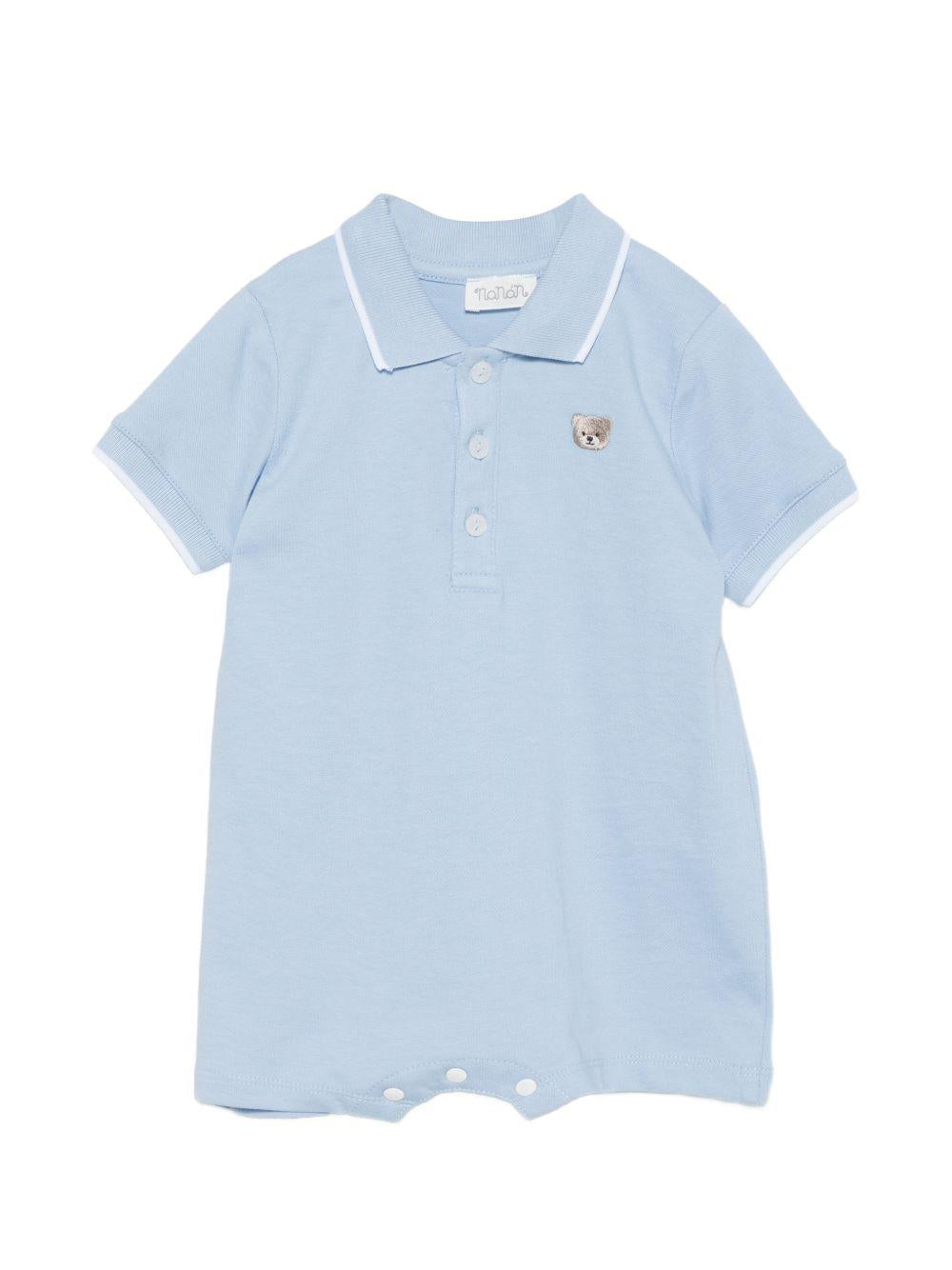 Pagliaccetto in cotone con orsetto E26171 AZZURRO NANAN KIDS