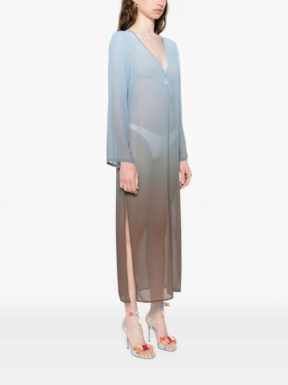 Copricostume Agatha tie-dye azzurro - Preludio Moda