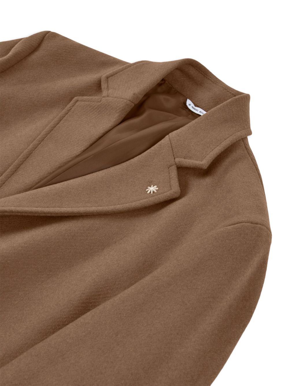 Cappotto marrone monopetto