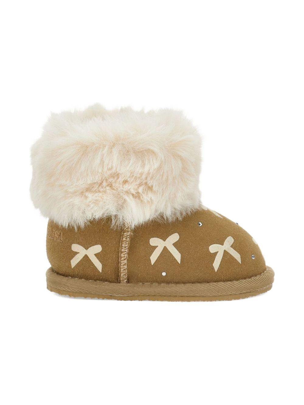 Stivali con Fiocco e Interno in Pelliccia 83F0006702 0043 MONNALISA KIDS