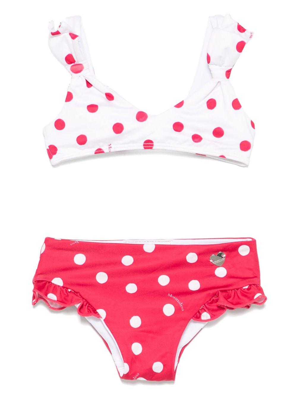 Costume mare due pezzi pois
