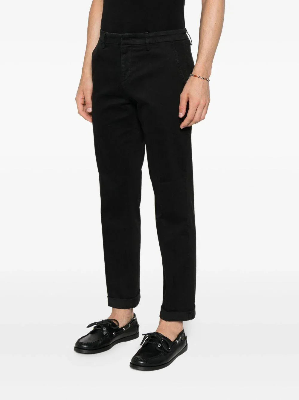 DONDUP Pantaloni blu navy con cintura Made in Italy - Preludio Moda