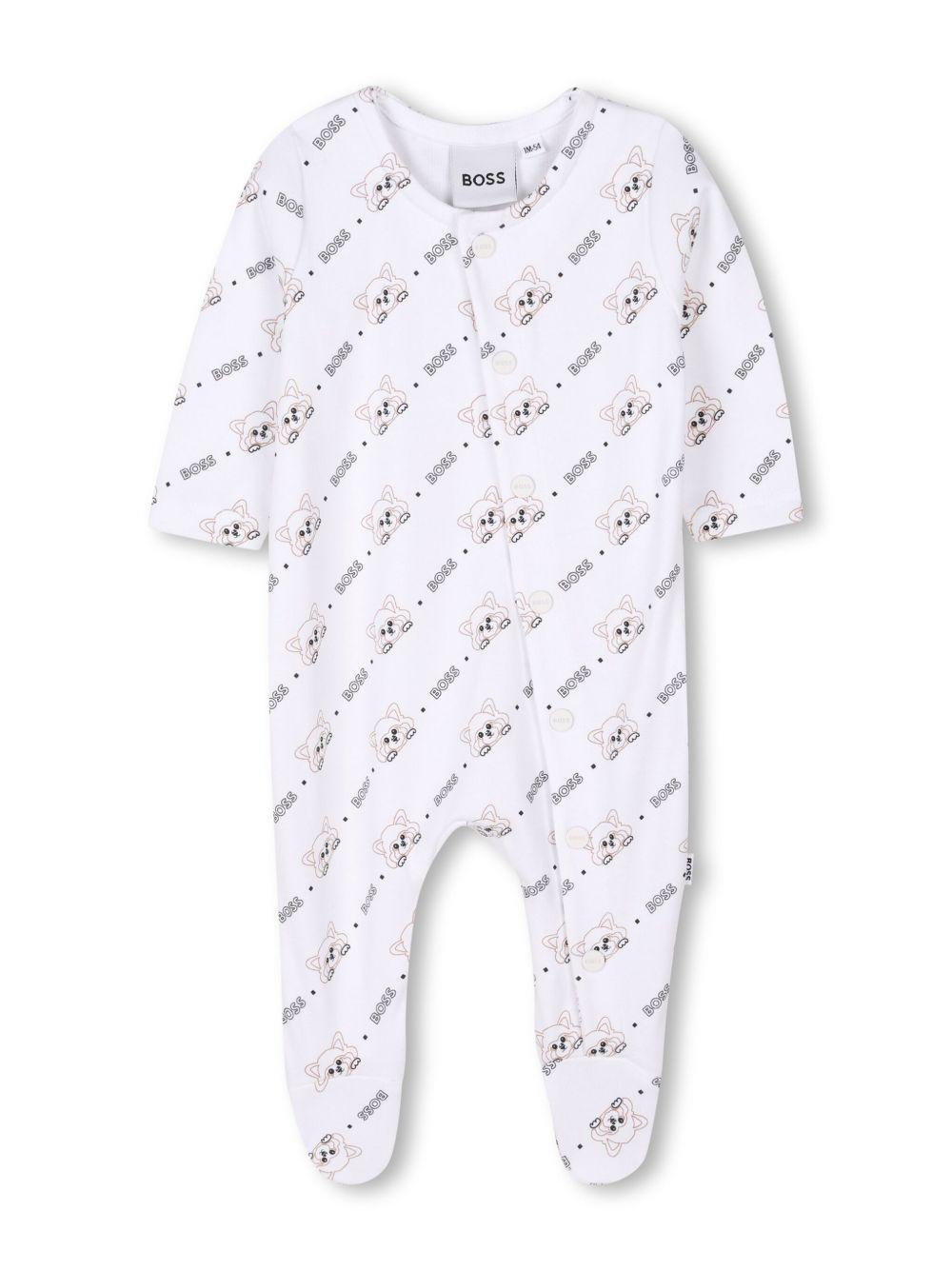Set bianco con fantasia neonato (3pz)