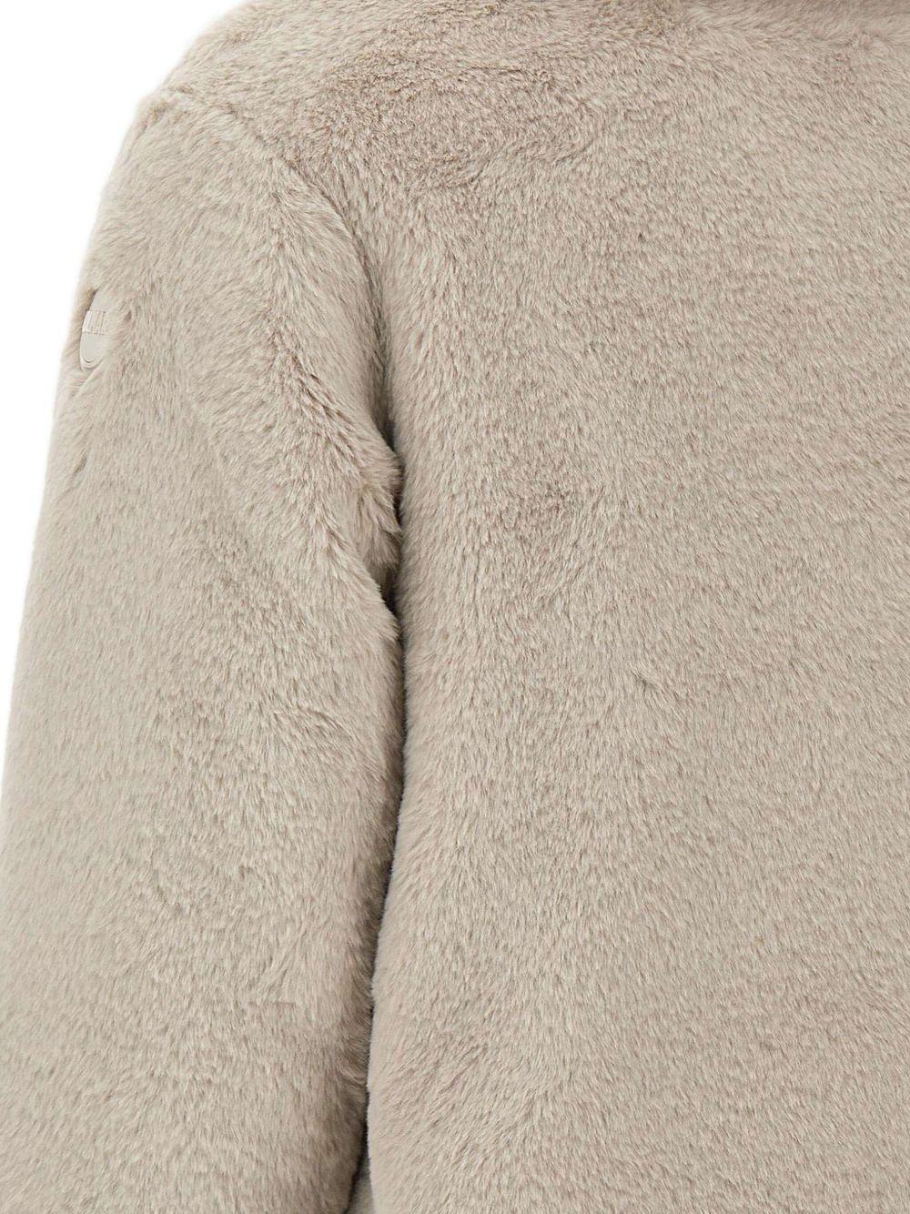 Giacca reversibile color ghiaccio in pelliccia sintetica - Preludio Moda