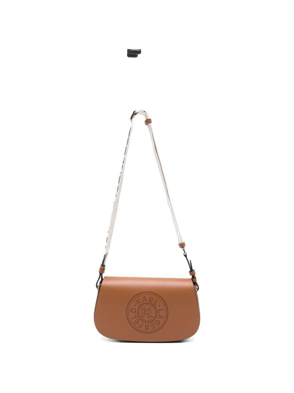 Borsa a spalla in pelle con dettaglio perforato B2W30015 5047 KARL LAGERFELD