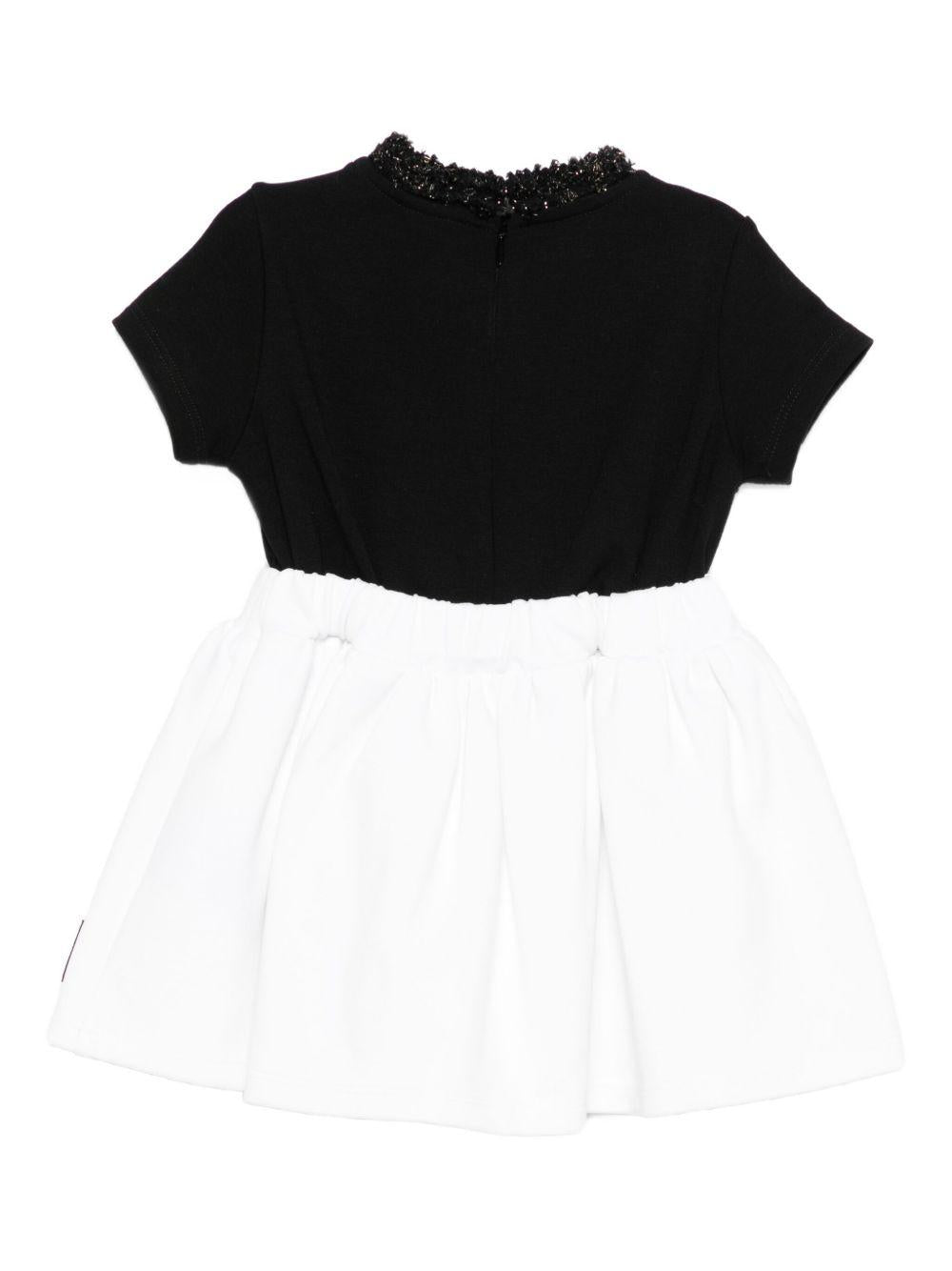 Abito con Colletto Decorato e Perline BX1111J0371 930BC BALMAIN KIDS