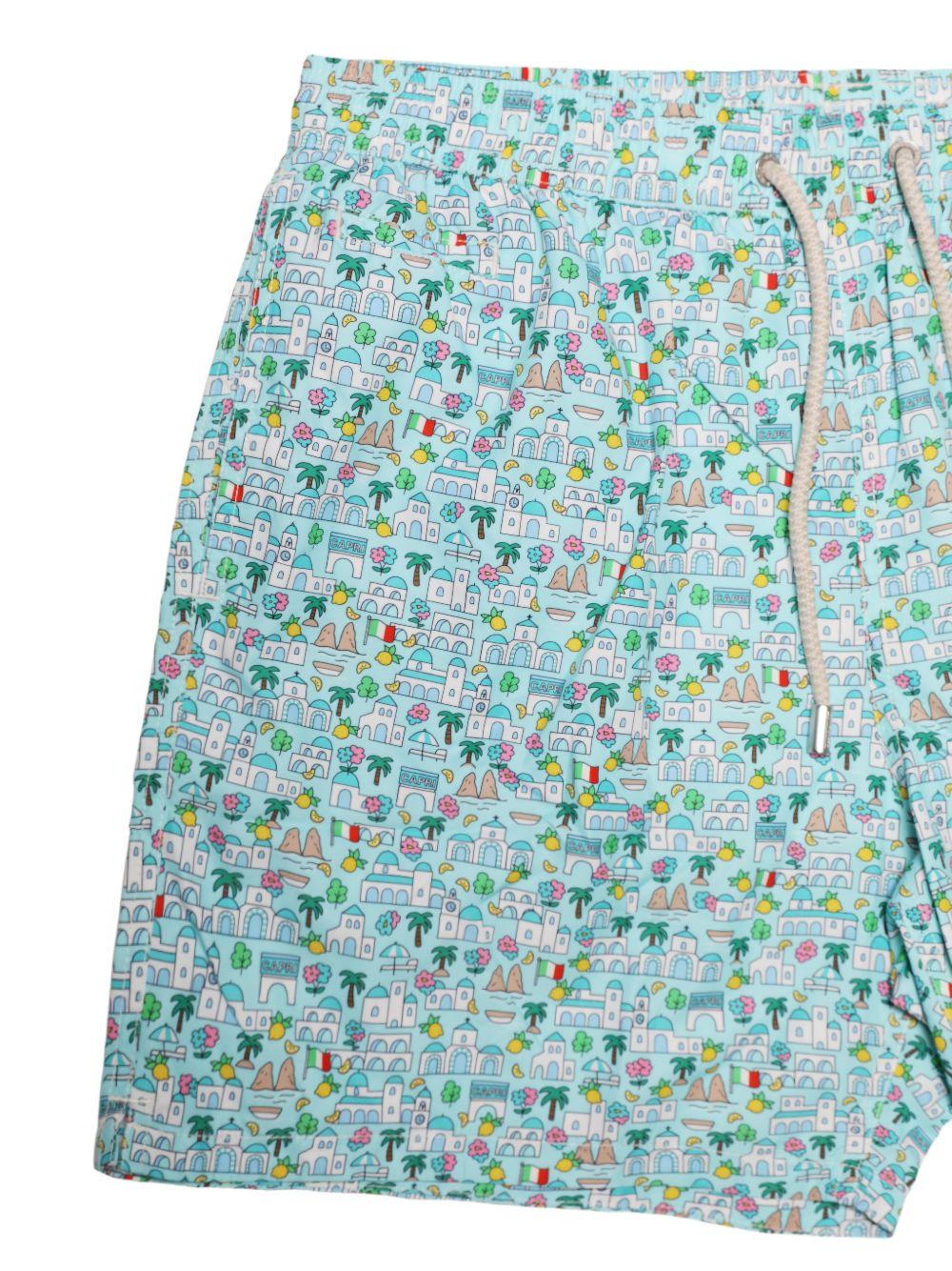 Boxer mare in poliestere riciclato con stampa LIG0003 08234L MC2 SAINT BARTH