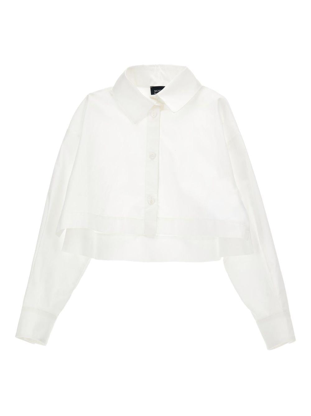Camicia in Popeline a Maniche Lunghe 41F3006116 0150 MONNALISA KIDS