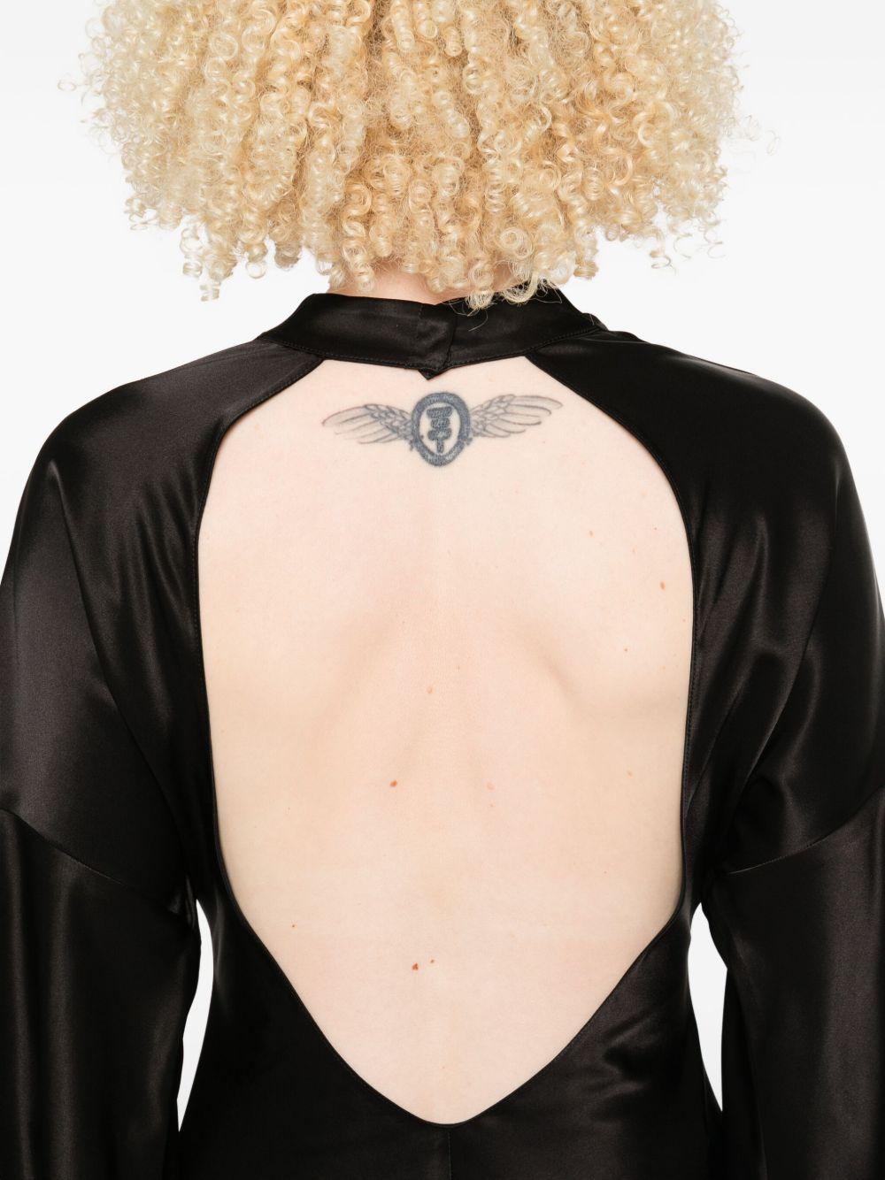 Abito midi nero con schiena scoperta 105730A1Y5 Z99 PINKO