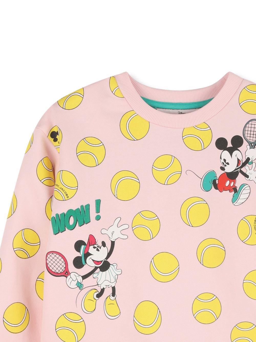 Felpa corta in cotone con stampa tennis W60748 475 MARC JACOBS KIDS