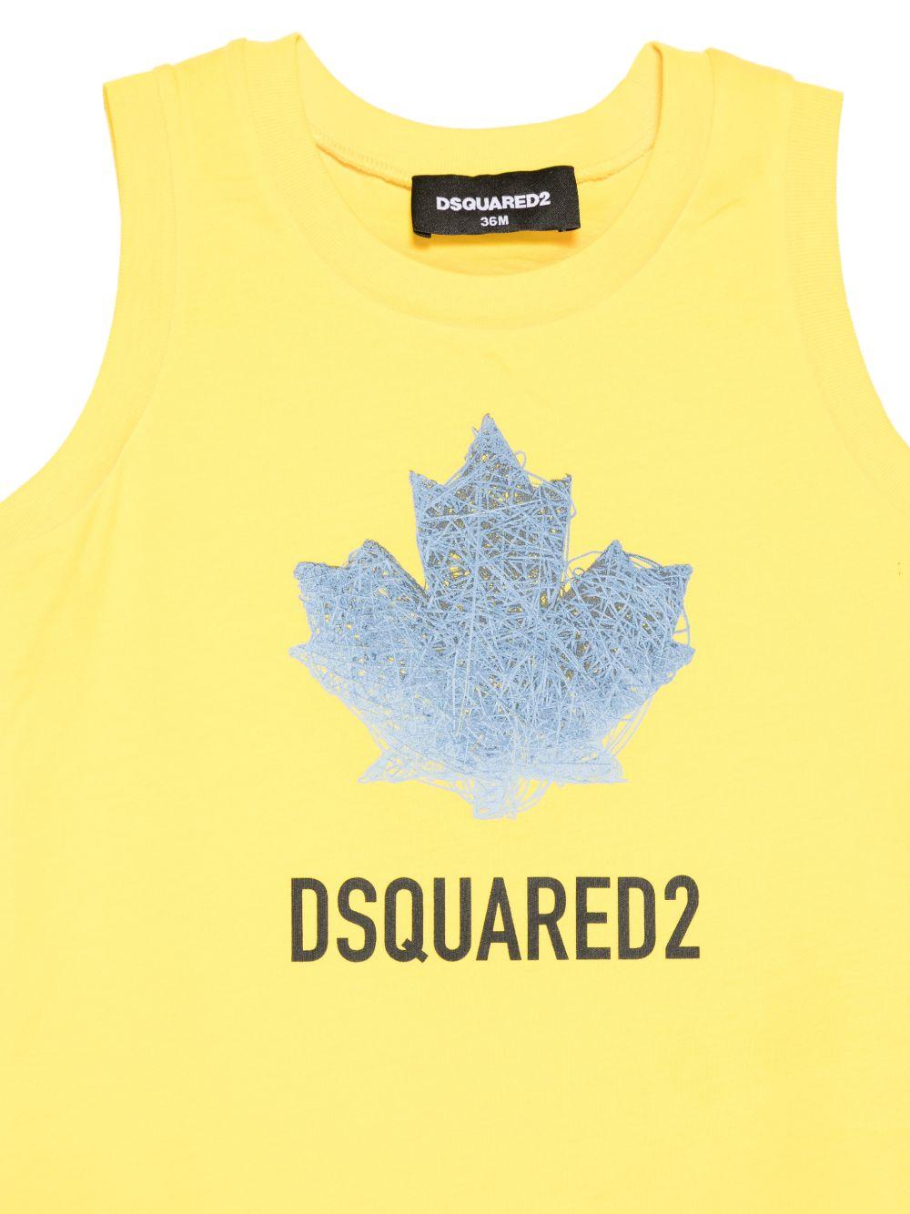 Canottiera in cotone senza maniche DQ3314D00XM DQ220 DSQUARED KIDS