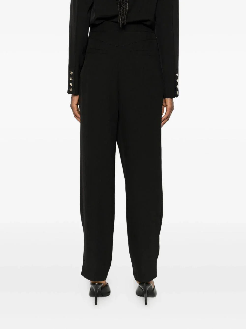 Pantaloni a Vita Alta con Dettaglio ad Anello - Preludio Moda