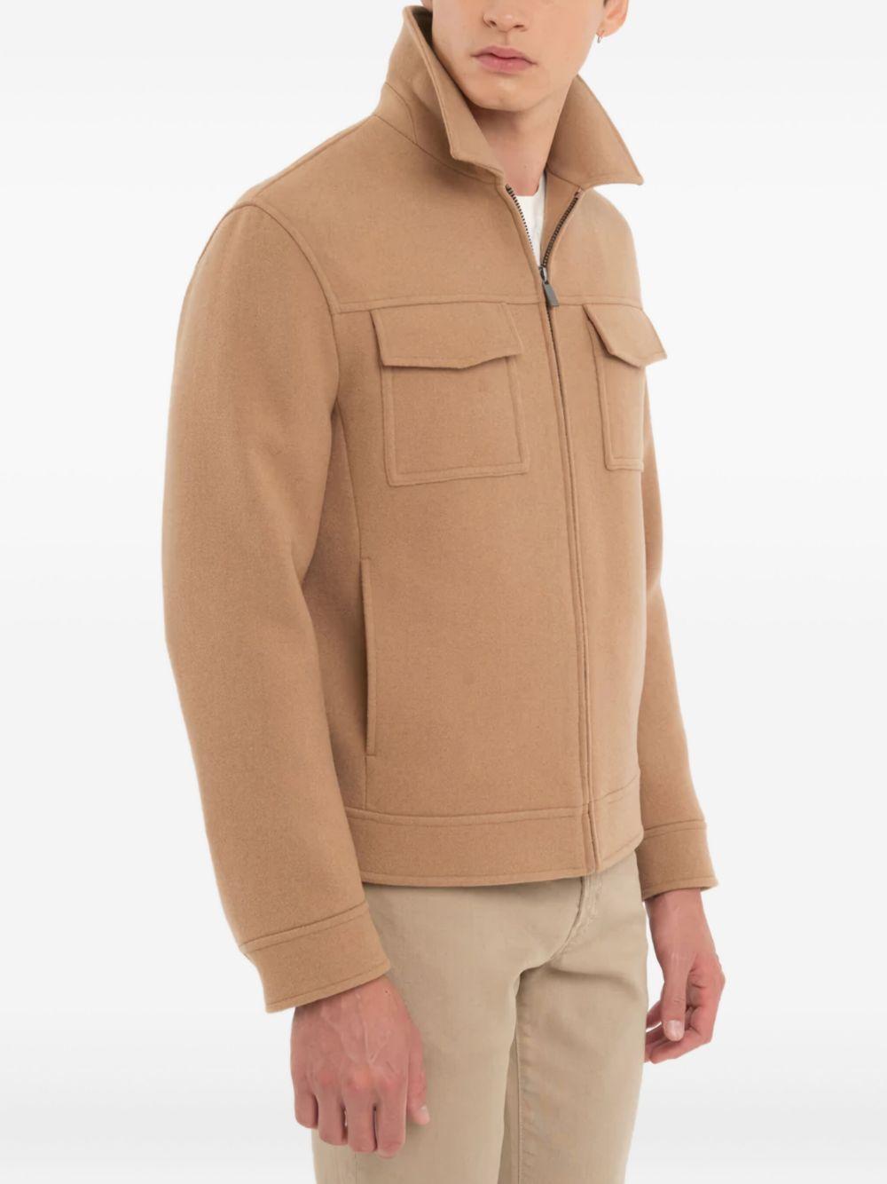 Giacca cammello con zip 3932H8410C253738 24 MANUEL RITZ