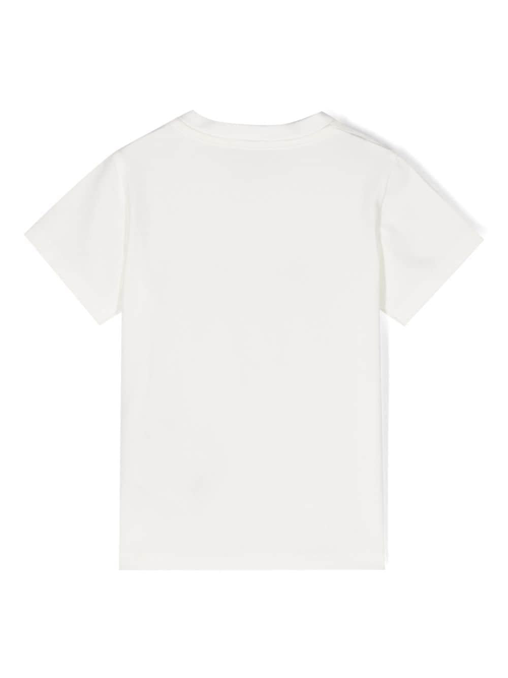 T-shirt neonato bianca logata 9518C000048790N 034 MONCLER KIDS