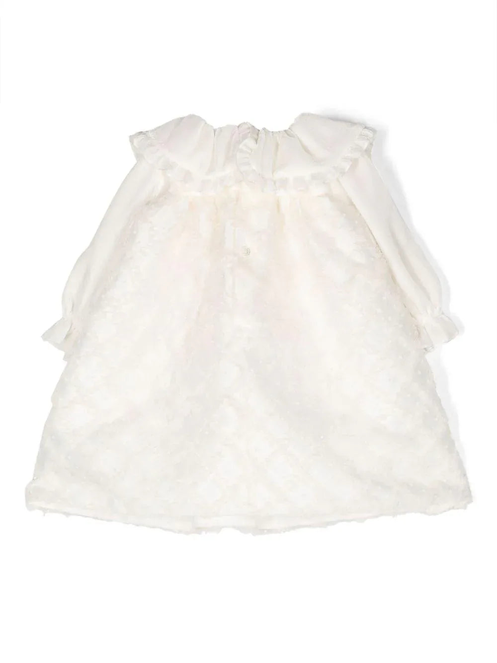 Abito neonata panna in pizzo ricamato - Preludio Moda