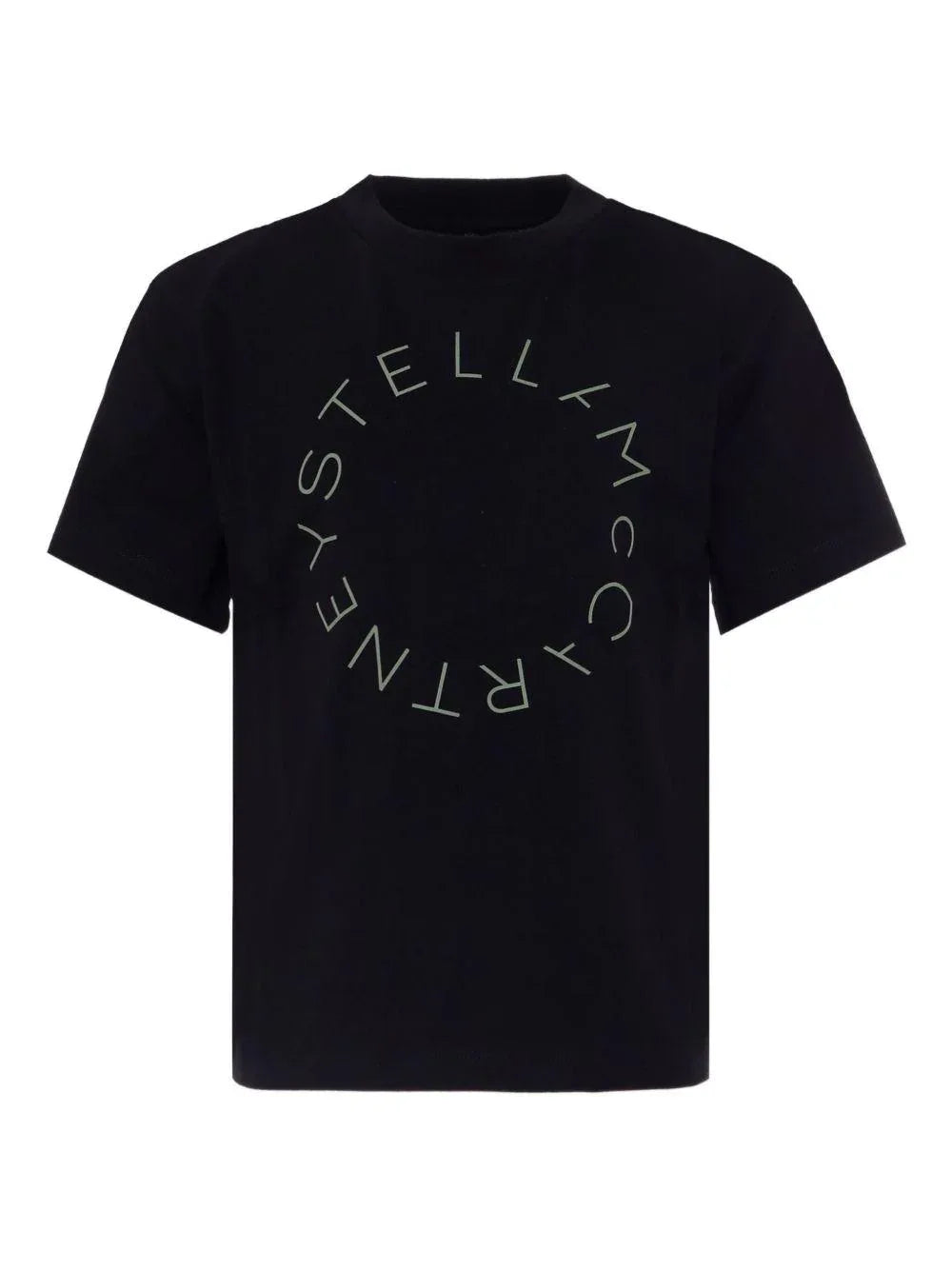 T-shirt Nera con Logo Circolare - Preludio Moda