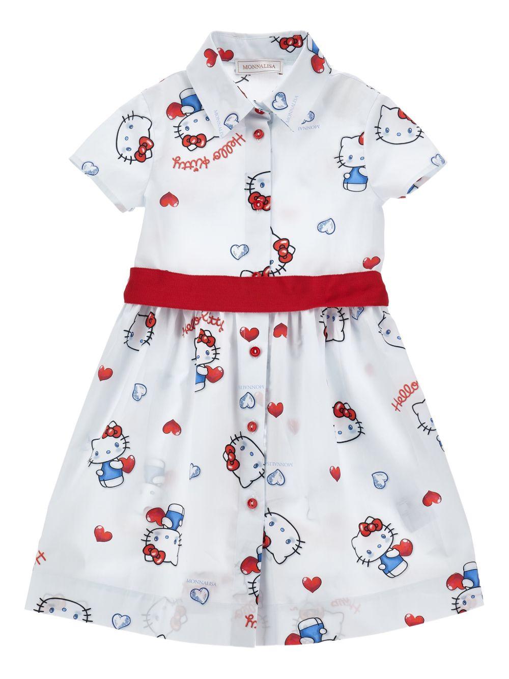Abito camicia con stampa grafica 11G9187605 0099 MONNALISA KIDS