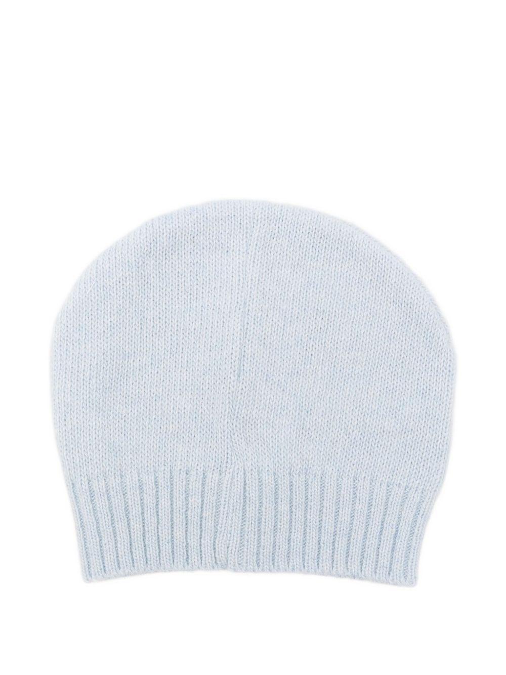 Berretto azzurro con ricamo orso e ape I25014PC AZZURRO NANAN KIDS
