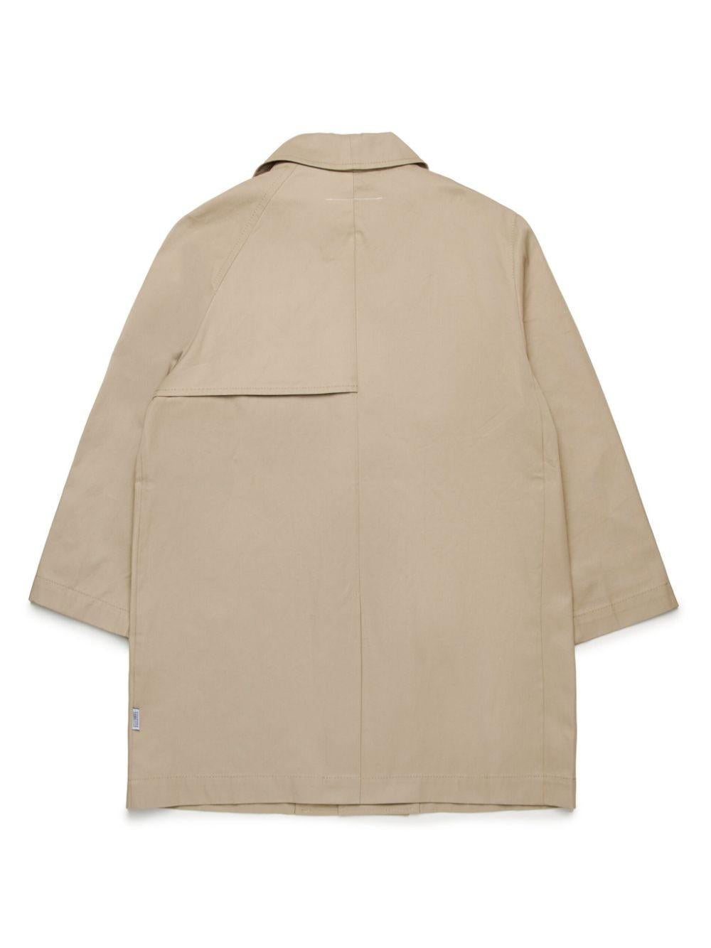 Trench beige doppiopetto M60721MM05D M6709 MM6 MAISON MARGIELA KIDS
