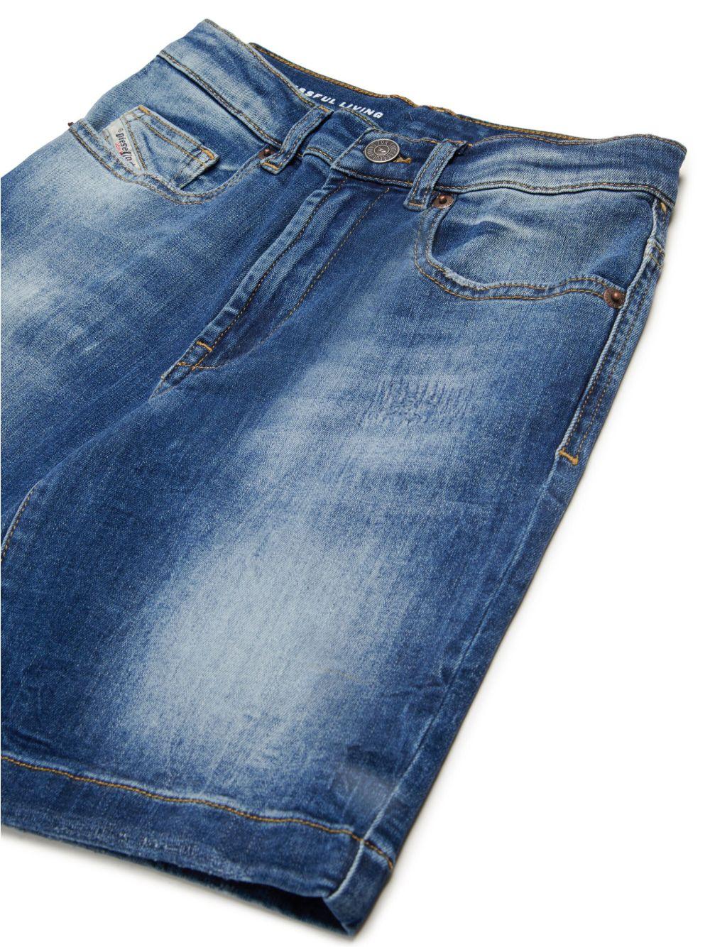 Bermuda denim effetto schiarito J00512KXBNR K01 DIESEL KIDS